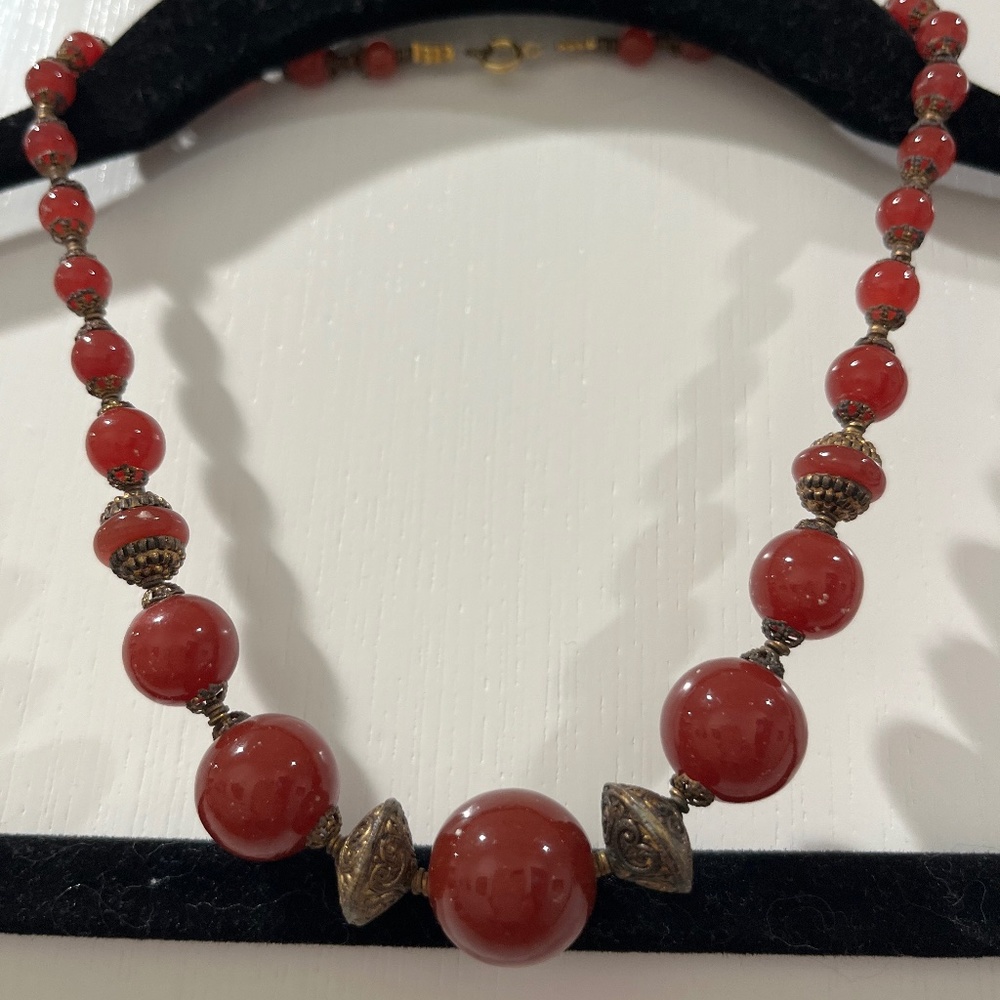 Vintage Stone Beaded Necklace